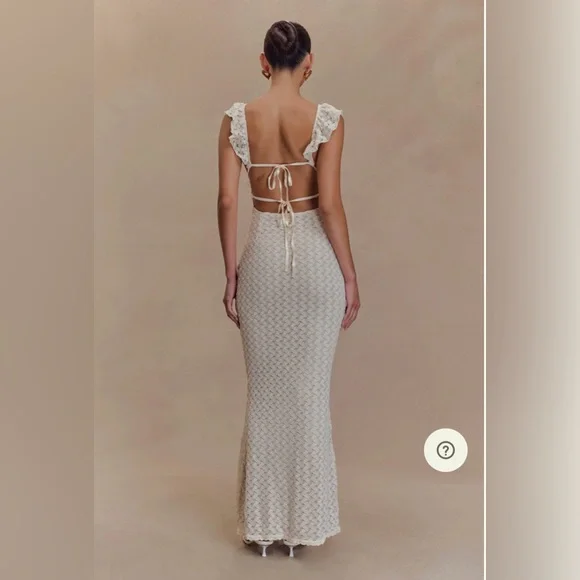 Meshki Lace Maxi Dress - White - Picture 3 of 5